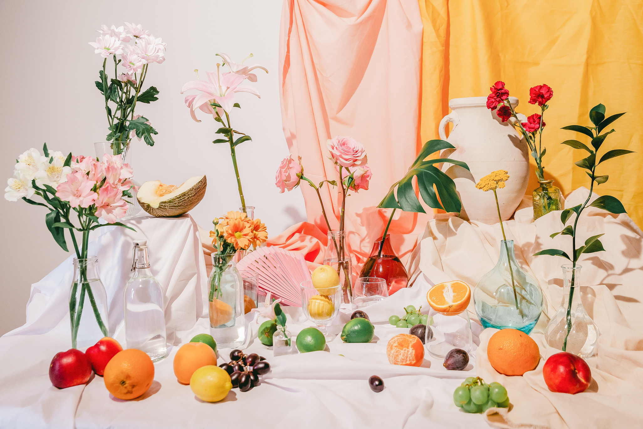 Still Life of Flowers and Fruits 